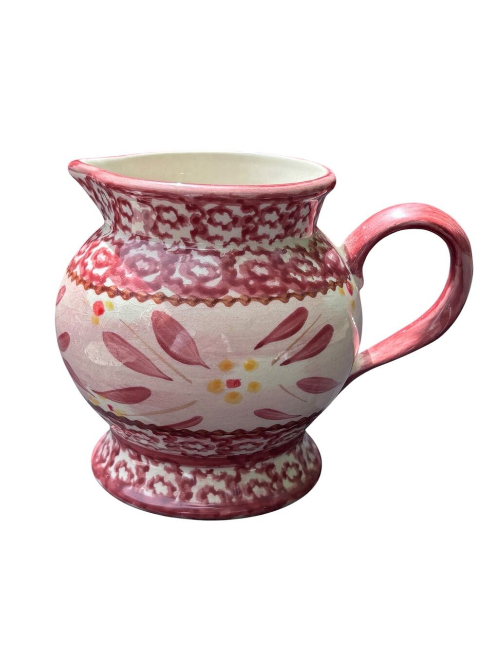 Temptations Old World cranberry Creamer Discontinued Country Farmhouse Cottage